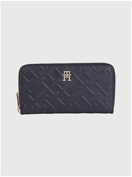 TOMMY HILFIGER Dámská peněženka TH Logo Zip Wallet (Barva Modrá)