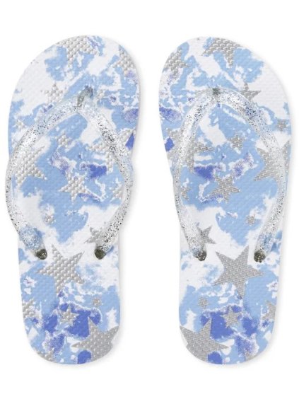 CHILDREN'S PLACE Dívčí žabky s hvězdičkou Star Flip-Flops (Barva Modrá, Velikost 38,stélka 24cm)