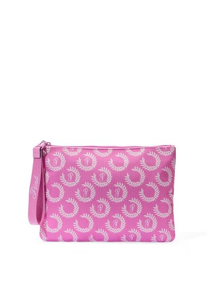 VICTORIA'S SECRET Růžové pouzdro se zipem nahoře PINK Top-Zip Pouch růžová