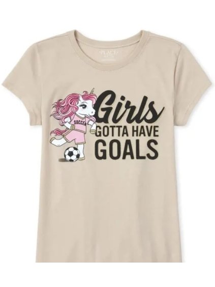 CHILDREN'S PLACE Dívčí tričko s krátkým rukávem Girls Gotta Have Goals