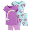 dívčí pyžama unicorn, 4-dílná sada carter´s