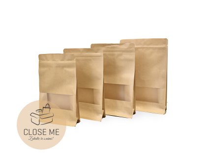 Kraft s plochým dnem a okénkem sada