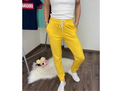 Dámske teplákové nohavice yellow