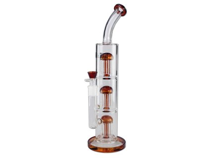 Black Leaf Percolator Bong 3x 8-Arm Tree Perco