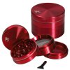 Aluminium Grinder 4-part Black Leaf