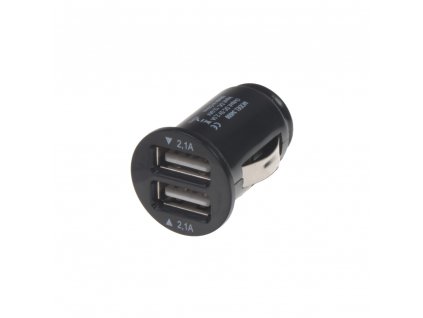Autoadaptér mini 2 x USB 12/24V, max 2.1A