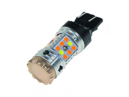 LED T20 (7443) bílá/oranžová, CAN-BUS, 12V, 32LED/3030SMD