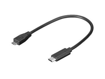 Kabelová redukce USB-C / microUSB pro montáž DVRB s microUSB do vozů Škoda