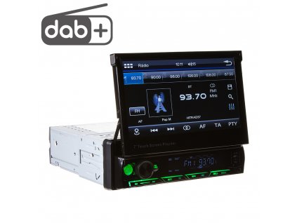 1DIN DAB / FM autorádio s výsuvným 7" LCD, Mirror link, Bluetooth, SD/DUAL-USB/RDS/ČESKÉ MENU