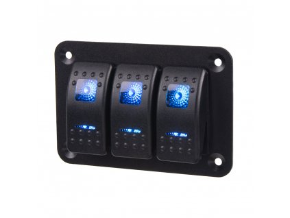 Panel s 3x spínači Rocker 12/24V