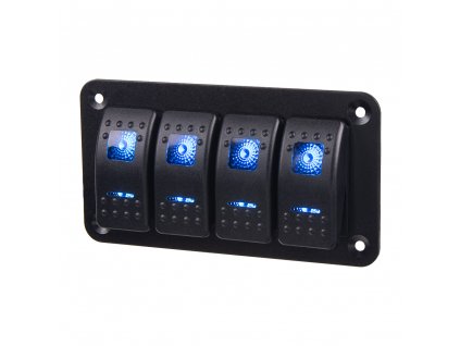 Panel s 4x spínači Rocker 12/24V