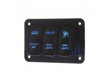 Panel s 3x spínači Rocker 12/24V
