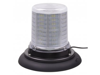 LED maják, 12-24V, 128x1,5W bílý, magnet, ECE R10