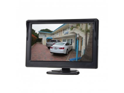 LCD monitor 5" černý na palubní desku s možností instalace na HR držák