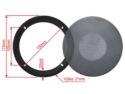 FGML160 Mrizka repro 160mm rozmery 3