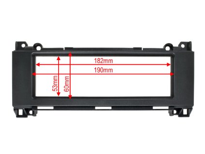 Ramecek autoradia Mercedes A B Sprinter rozmery otvoru v ramecku 8