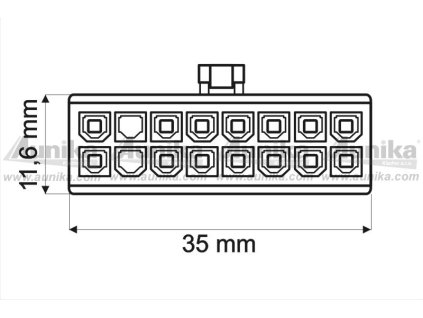Detail a rozmery konektoru 41