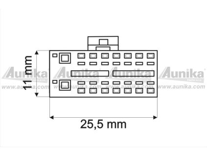 Detail a rozmery konektoru 43