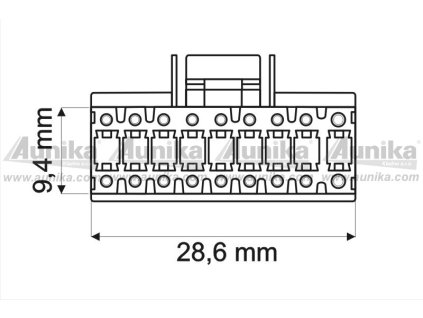 Detail a rozmery konektoru 50