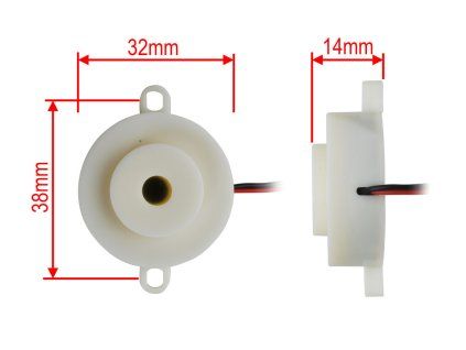 Piezo bzučák průměr 30mm