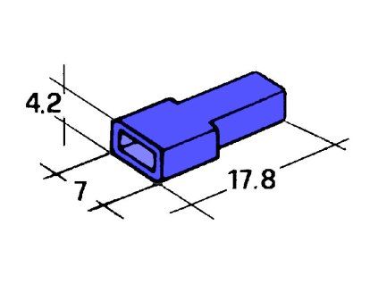 Kryt dutinky 4,8mm modrý