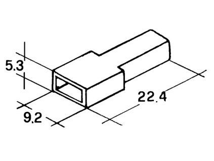 Kryt dutinky 6,3mm bílý