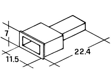 Kryt kolíku 6,3mm bílý
