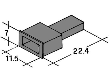 Kryt kolíku 6,3mm černý