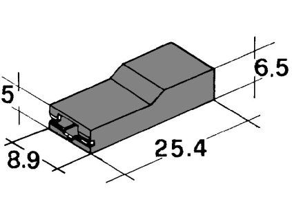 Kryt dutinky 6,3mm černý