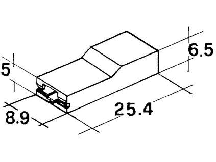 Kryt dutinky 6,3mm bílý