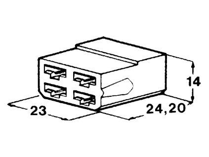 Kryt 4 ks dutinky 6,3 mm