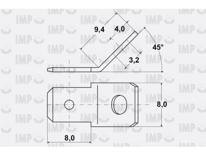 Nytovaci konektor 63mm 45 rozmery 5