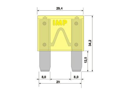 Maxi nozova pojistka rozmery 21