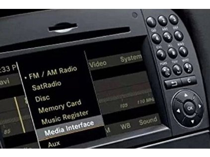 BMW MDI menu na displeji AV jednotky