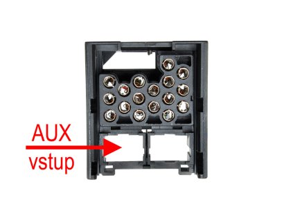 AUX vstup pro autoradia BMW umisteni konektoru 7