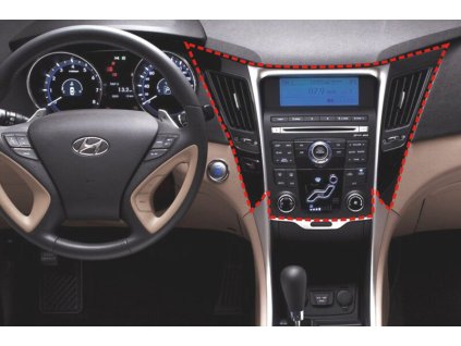 Ramecek autoradia 2DIN Hyundai Sonata interier automobilu 3
