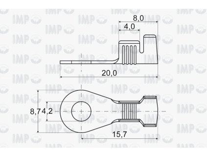 Kabelove oko 4 2mm rozmery 39