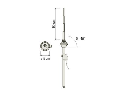 Univerzalni teleskopicka antena do blatniku rozmery