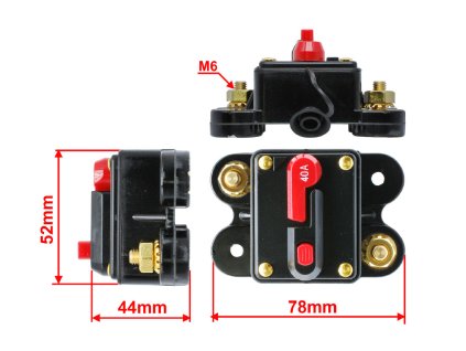 Elektronicky jistic 40A rozmery 7
