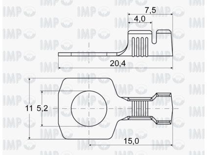 Kabelové oko Ø 5,2mm