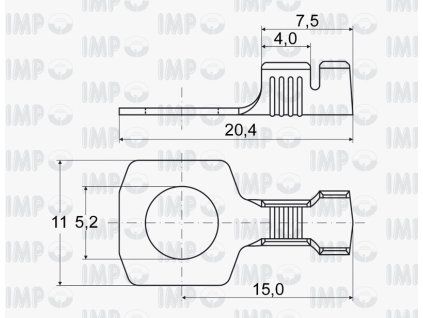 Kabelové oko Ø 5,2mm