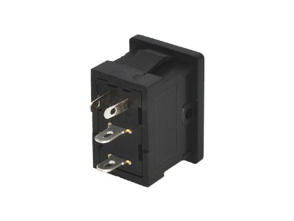 Kolebkovy spinac obdelnikovy s LED ruda 15