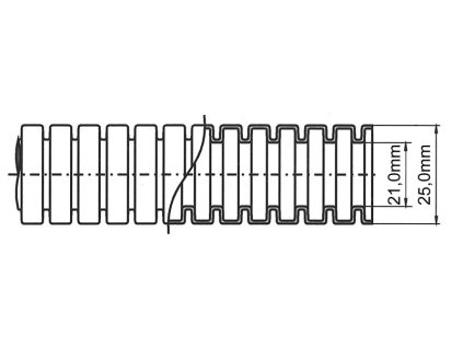 Ohebna hadice husi krk 21 25 rozmery 14