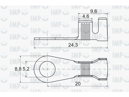 Kabelové oko Ø 5,2mm