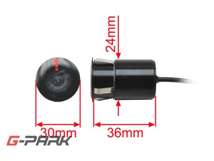 Univerzalni zadni predni parkovaci kamera do otvoru rozmery 3
