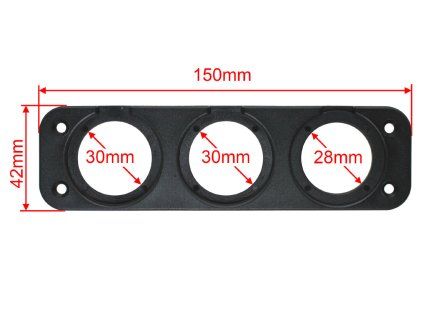 Panel pro 2x USB + CL zásuvku