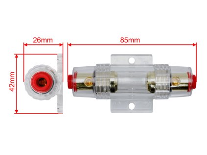 Pojistkove pouzdro 1 pojistka rozmery 27