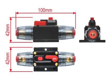 Elektronicky jistic 30A rozmery 6