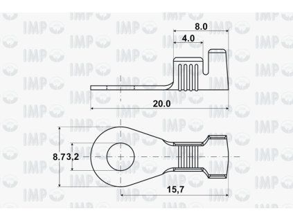 Kabelové oko Ø 3,2mm