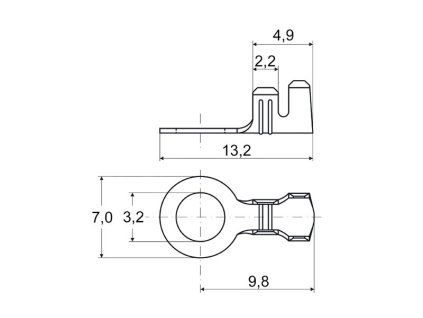 Kabelové oko Ø 3,2mm